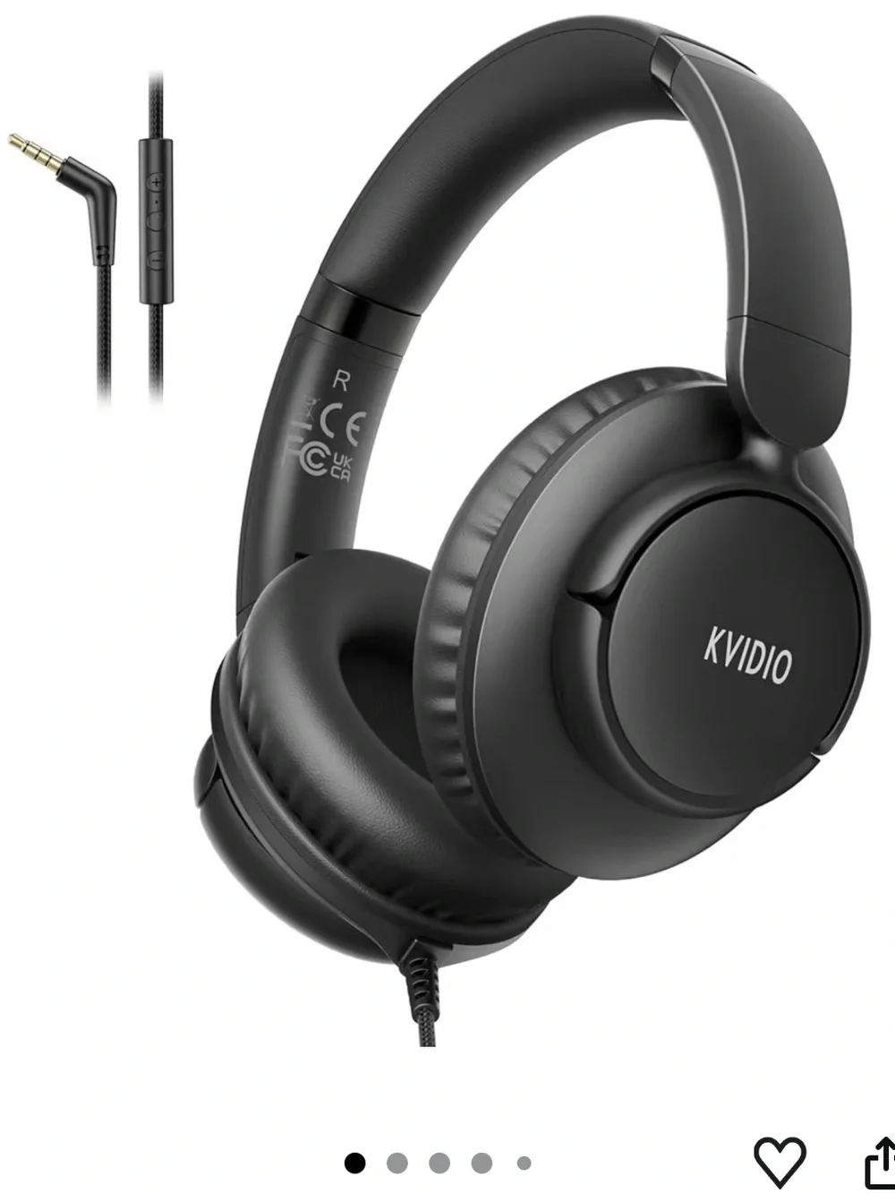 Wired Headphones with Microphone, Over Ear Lightweight
